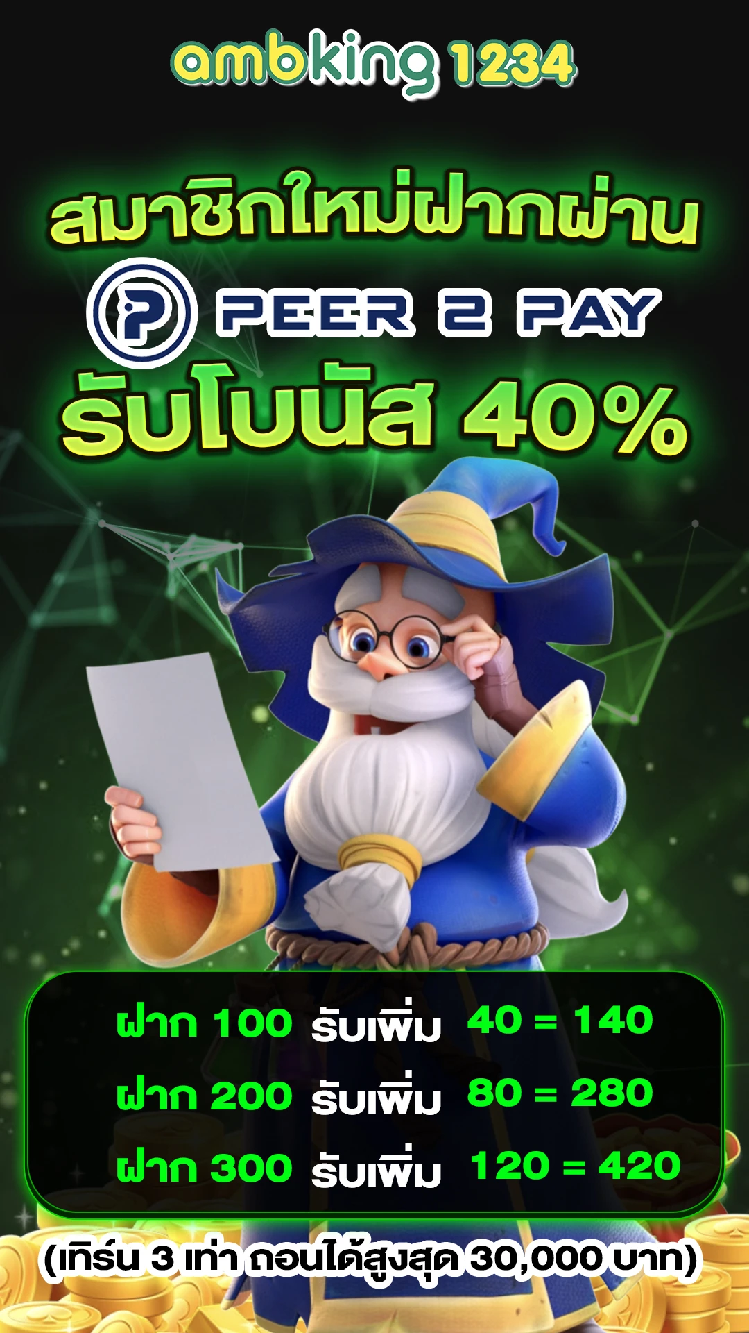 สล็อต ฝากถอน true wallet ไม่มี บัญชีธนาคาร ไม่มี ขั้น ต่ํา - แบนเนอร์โปรโมชั่น